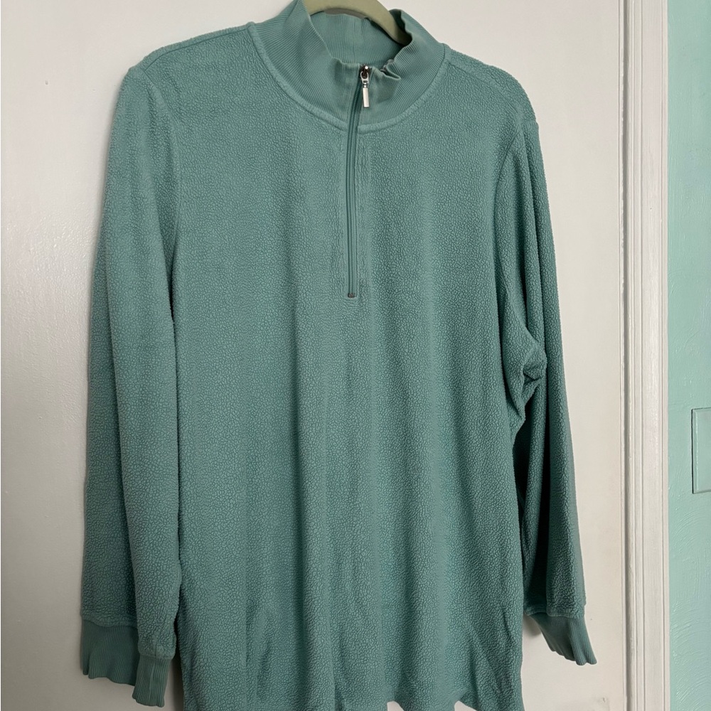 Men's Teal Quarter-Zip Sweater